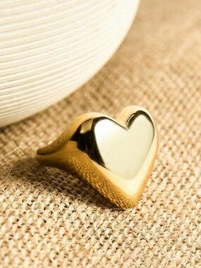 Designer Look Heart Statement Ring